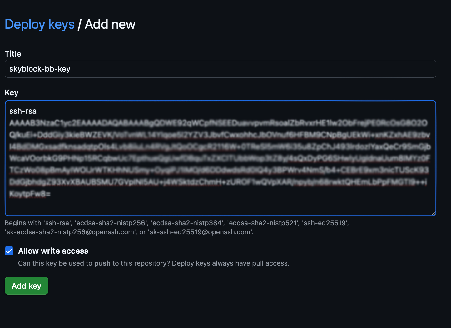 Populate key information
