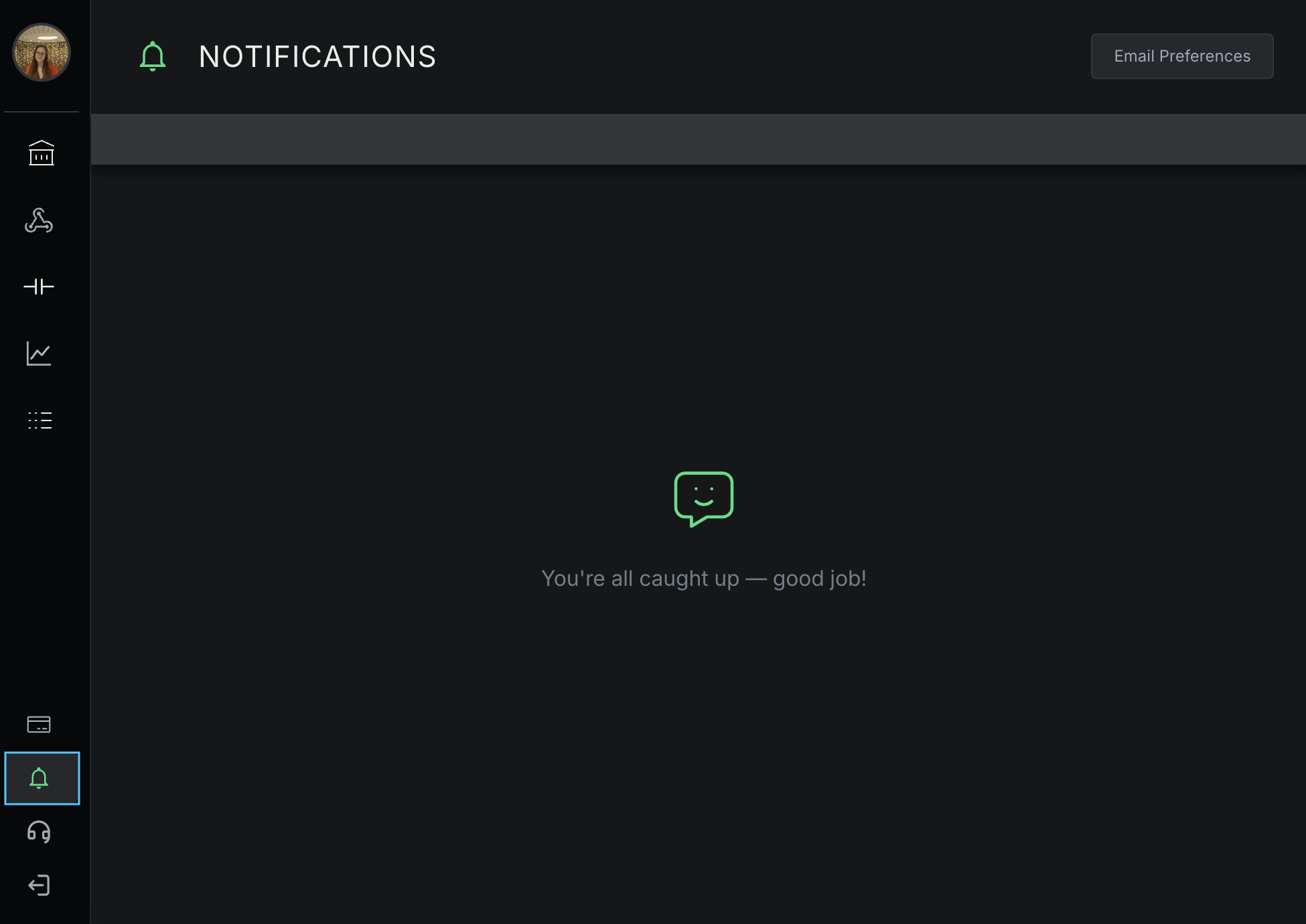 Notifications view