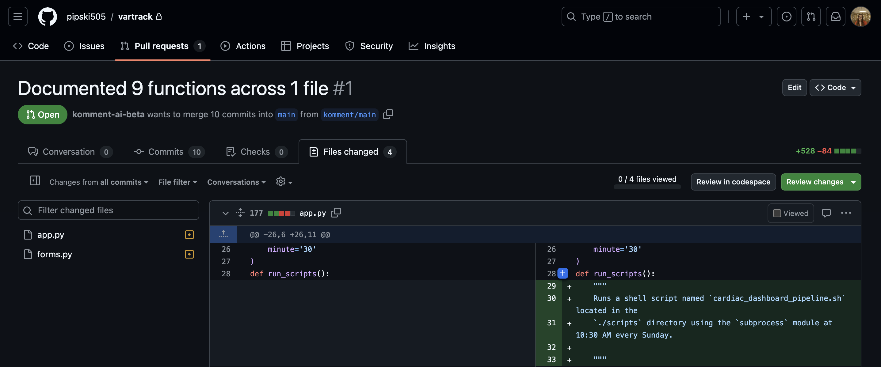 See your Pull Request in GitHub