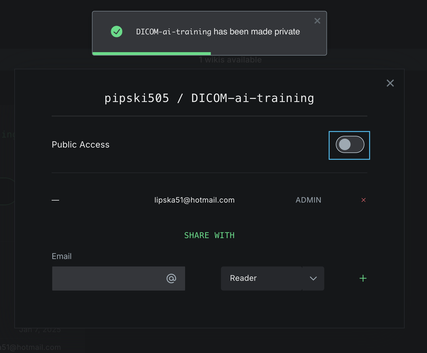 Toggle visbility