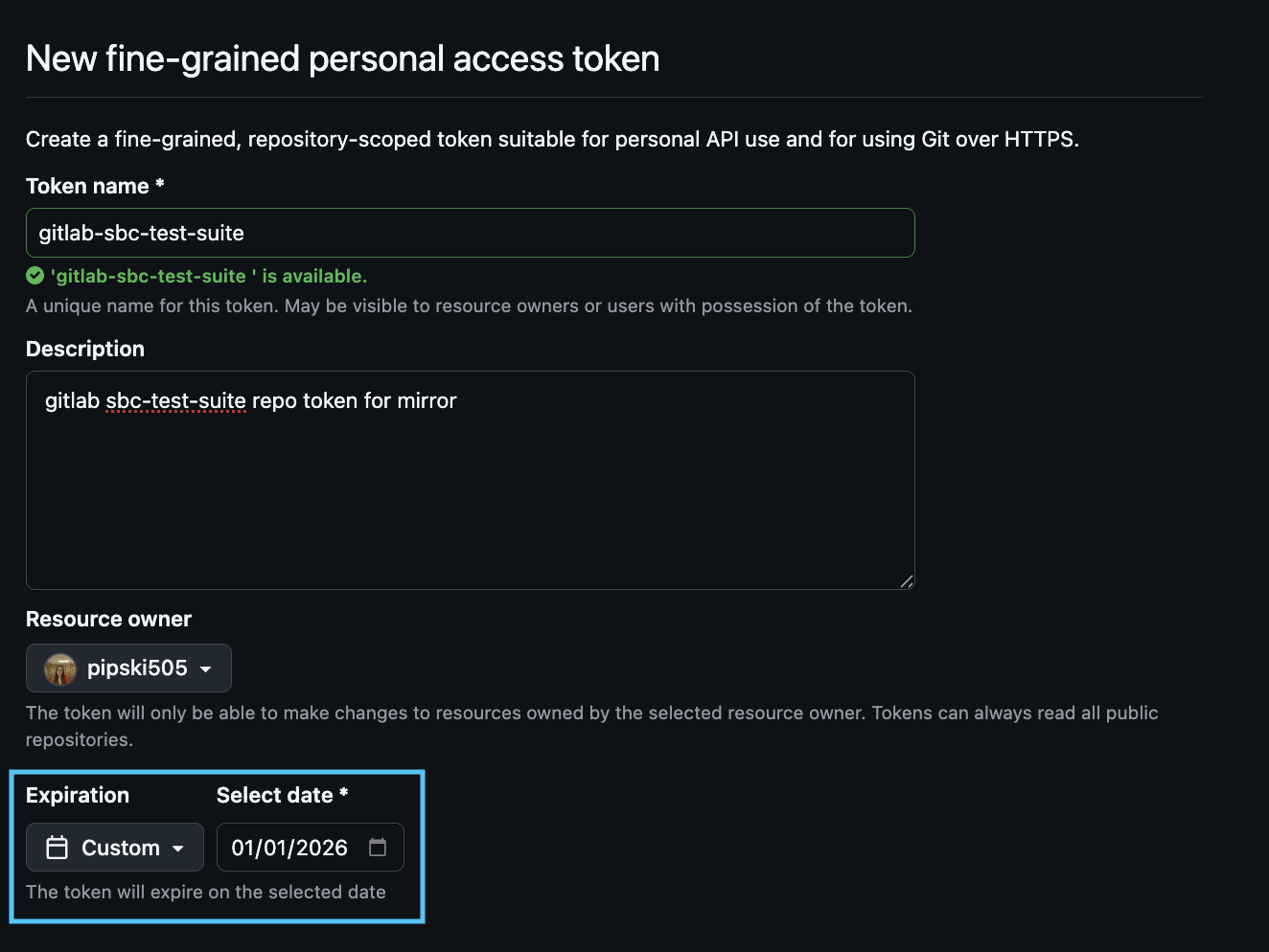 Set token expiry